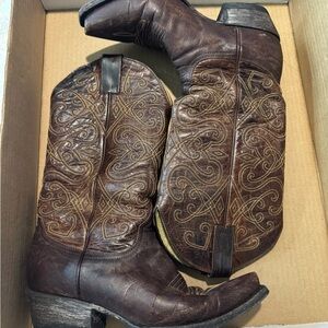 Brown Leather Western Boots